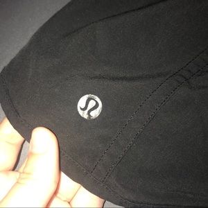 black lululemon shorts. size 8.